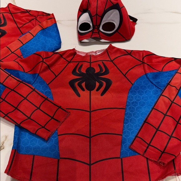 Spider Hero Kids Costume Set - Red and Blue - Picture 2 of 3